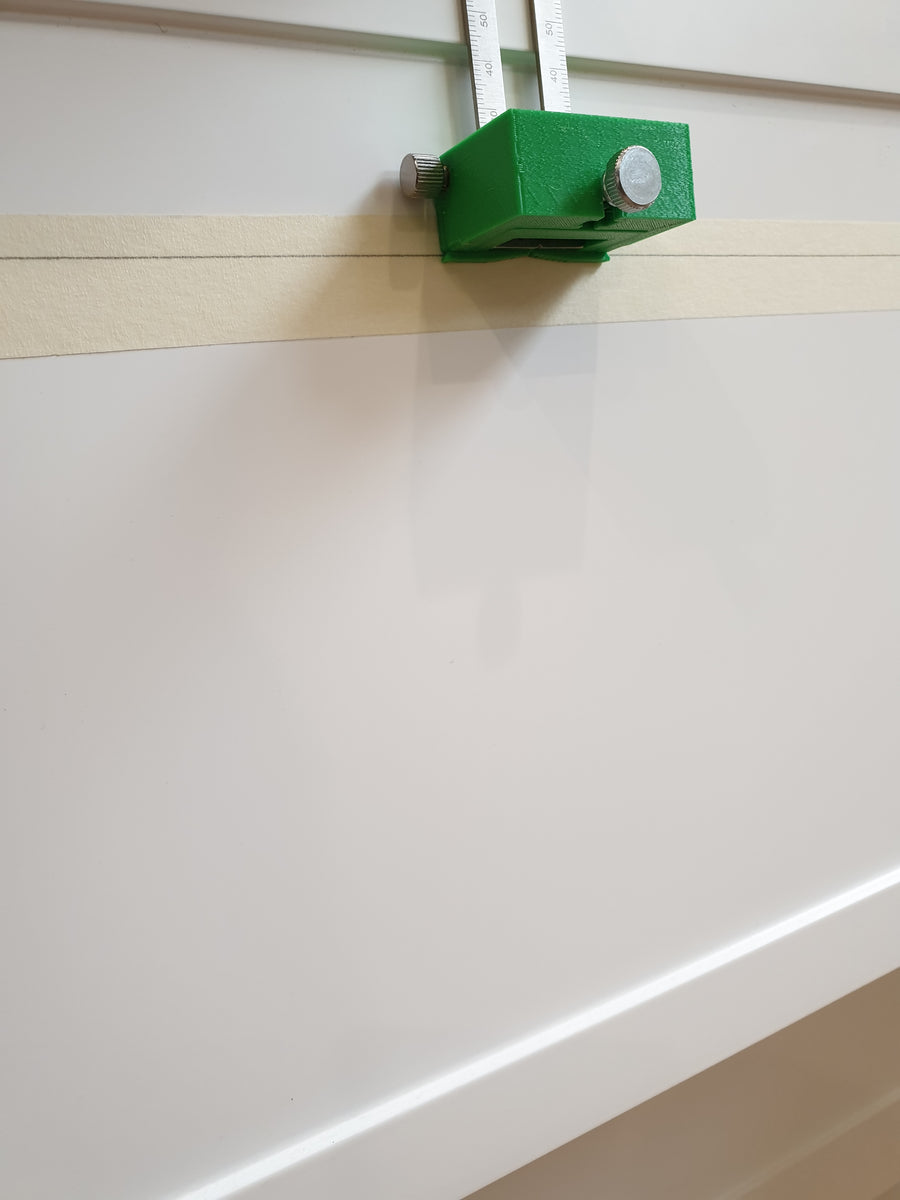 Shaker door Handle jig Paolini pocket ruler Festool kitchen installati ...